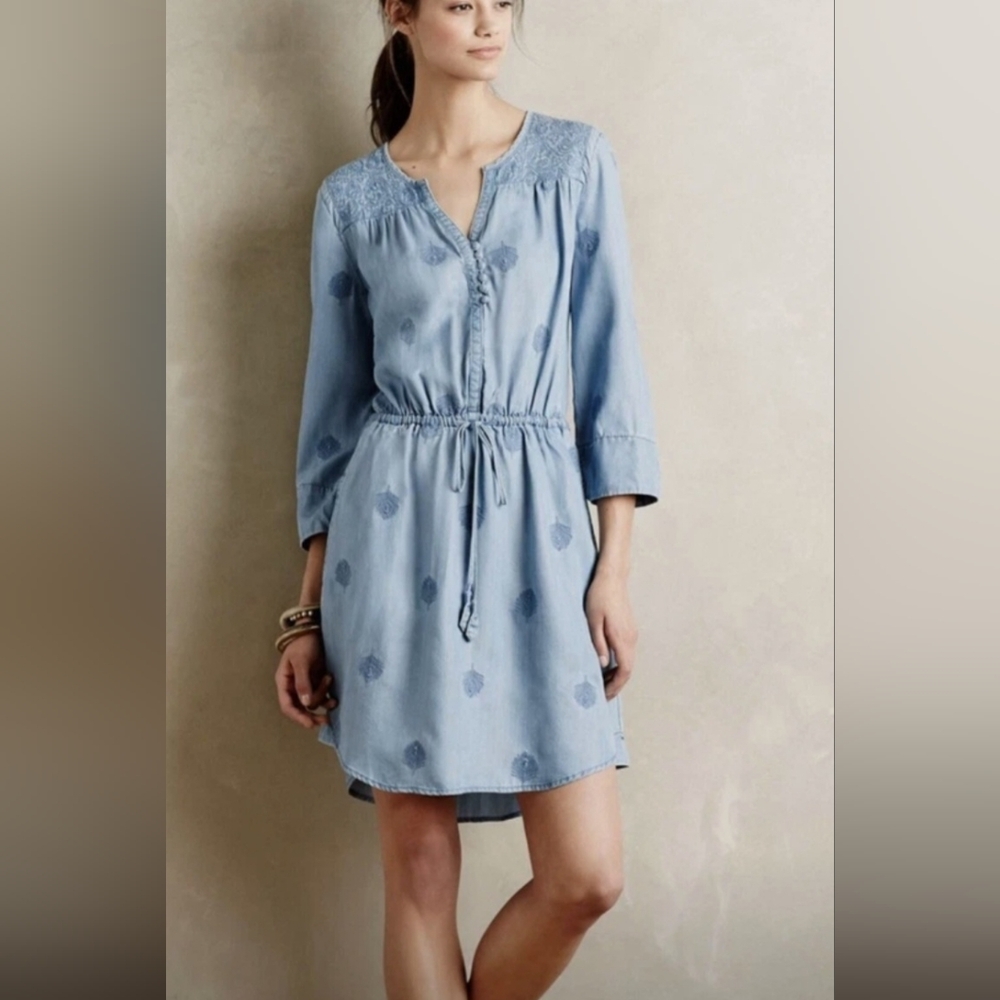 HOLDING HORSES Light Blue Mini Dress - Picture 4 of 15